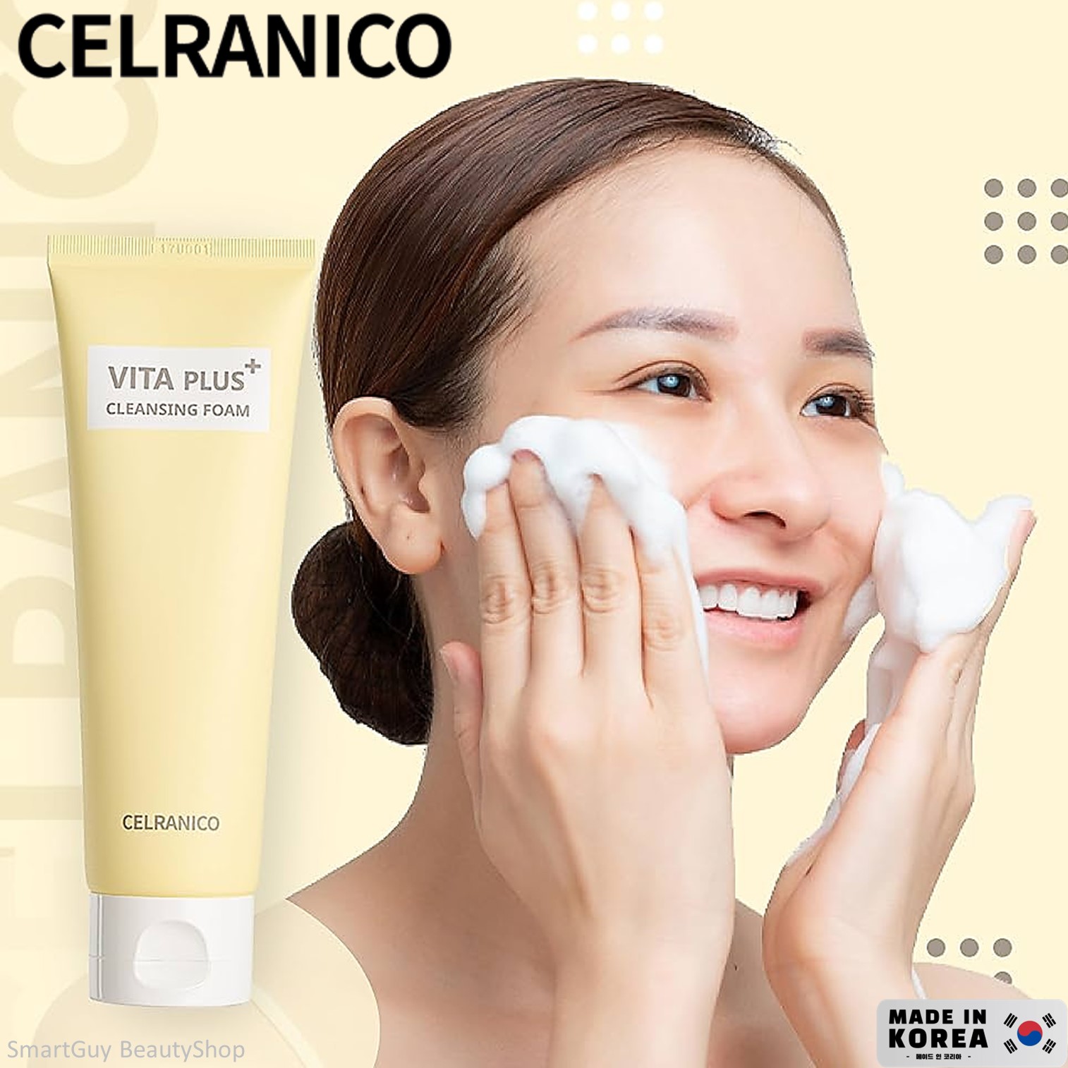 CELRANICO VITA PLUS CLEANSING FOAM 120ML คลีนซิ่งทำความสะอาดผิวหน้าสูตรพิเศษของแท้จากเกาหลีพร้อมส่ง