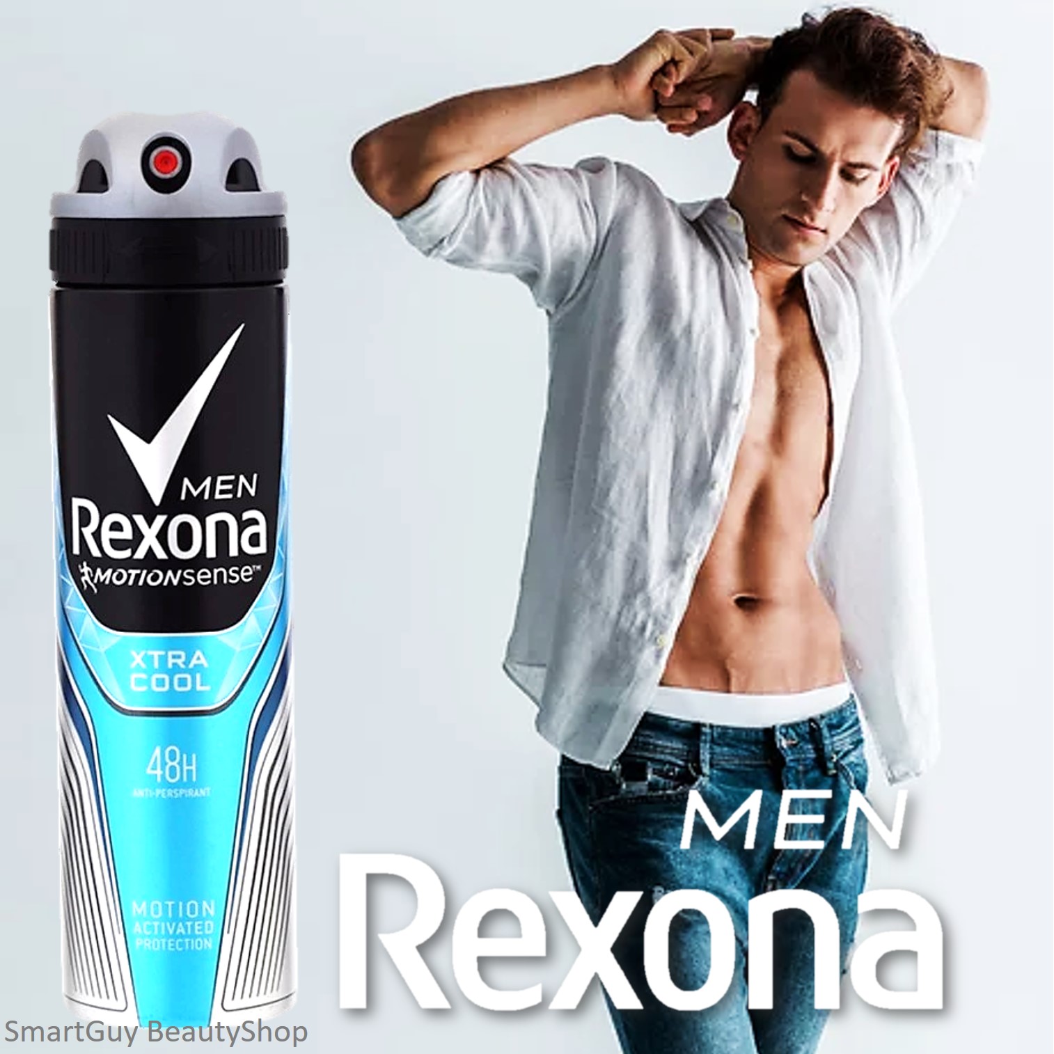 Rexona Men Extra Cool 48H Anti-Perspirant Deodorant Spray 150ml สเปรย์ระงับกลิ่นกายสำหรับผู้ชายกลิ่นหอมพิเศษจากต่างประเทศ
