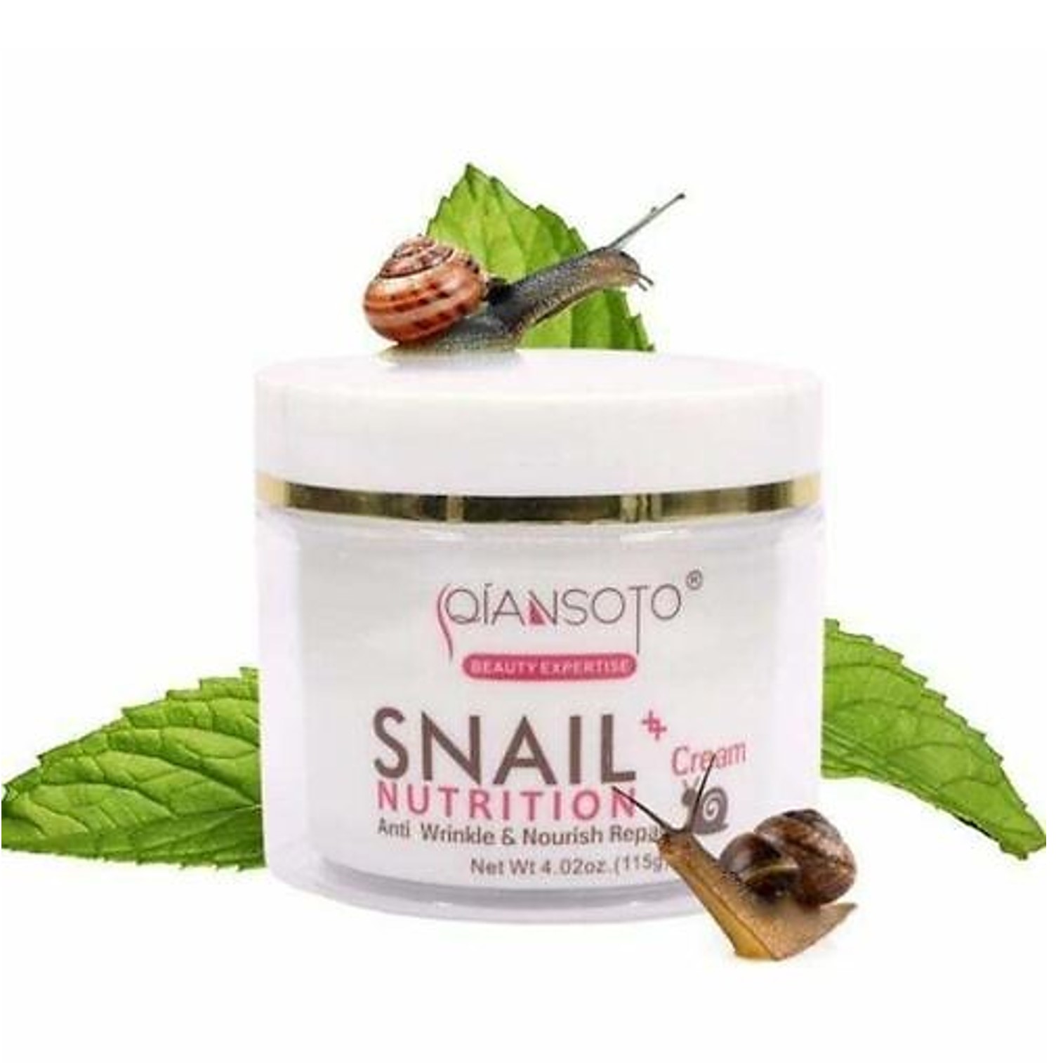 Qiansoto snail exteract nutrition anti wrinkle repair cream 115g ครีมบำรุงผิวหน้าสูตรสารสกัดเมือกหอยทากเข้มช่วยลดริ้วรอยผิวหน้าตึงกระชับแลดูอ่อนกว่าวัย