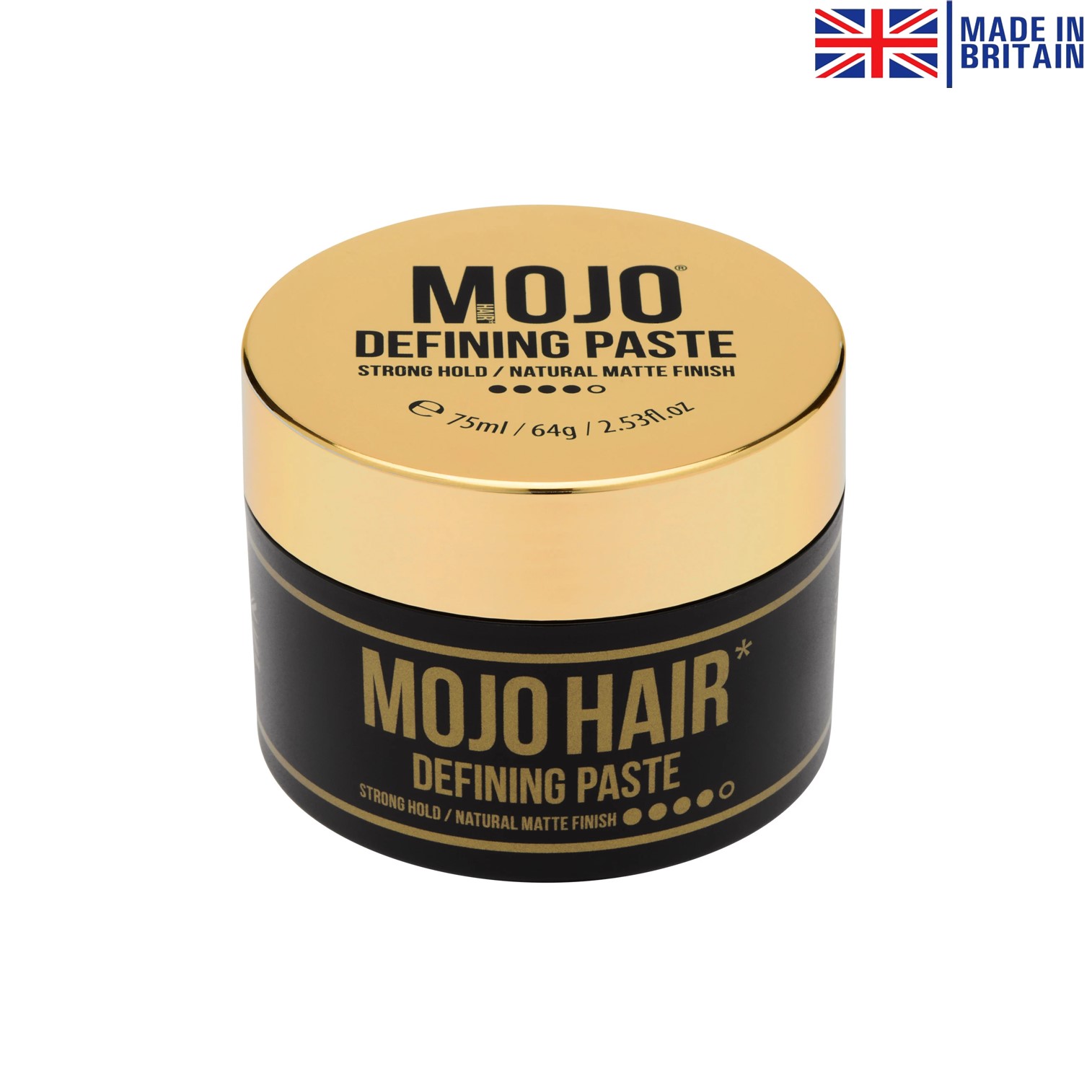 MOJO HAIR Defining Paste Strong Hold / Natural Matte Finish 75ml. ผลิตภัณฑ์จัดแต่งทรงผมอยู่ทรงเป็นธรรมชาติพร้อมการบำรุงและปกป้องเส้นผมสูตรพรีเมี่ยมจากต่างประเทศ