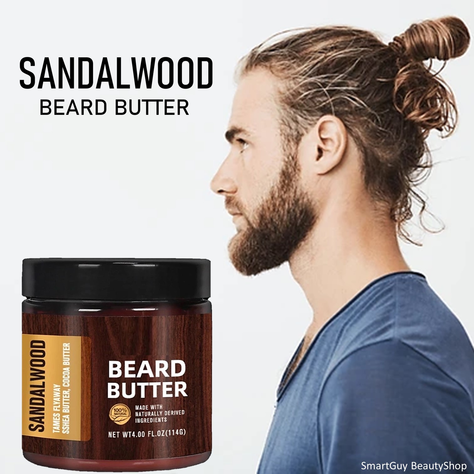 Yilest Sandalwood Beard Butter 114ml ผลิตภัณฑ์บำรุงหนวดเคราให้นุ่มลื่นน่าสัมผัสสินค้านำเข้าจากต่างประเทศของแท้พร้อมส่ง