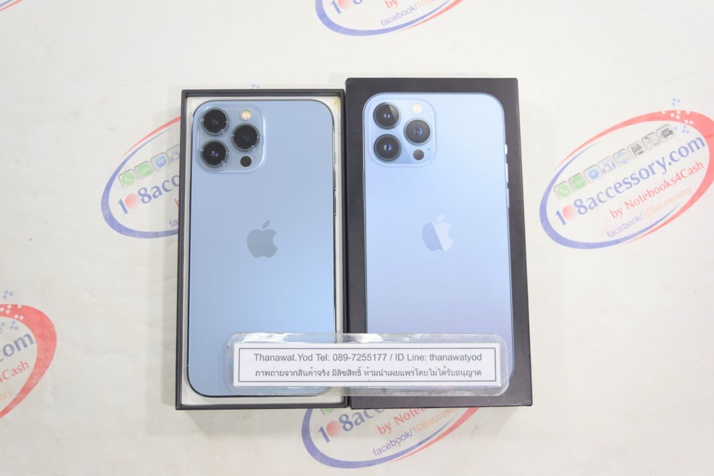 ขาย iPhone 13 ProMax 256GB Sierra blue ศูนย์ไทย เครื่องเดิมๆ แบตยังดี ครบกล่อง