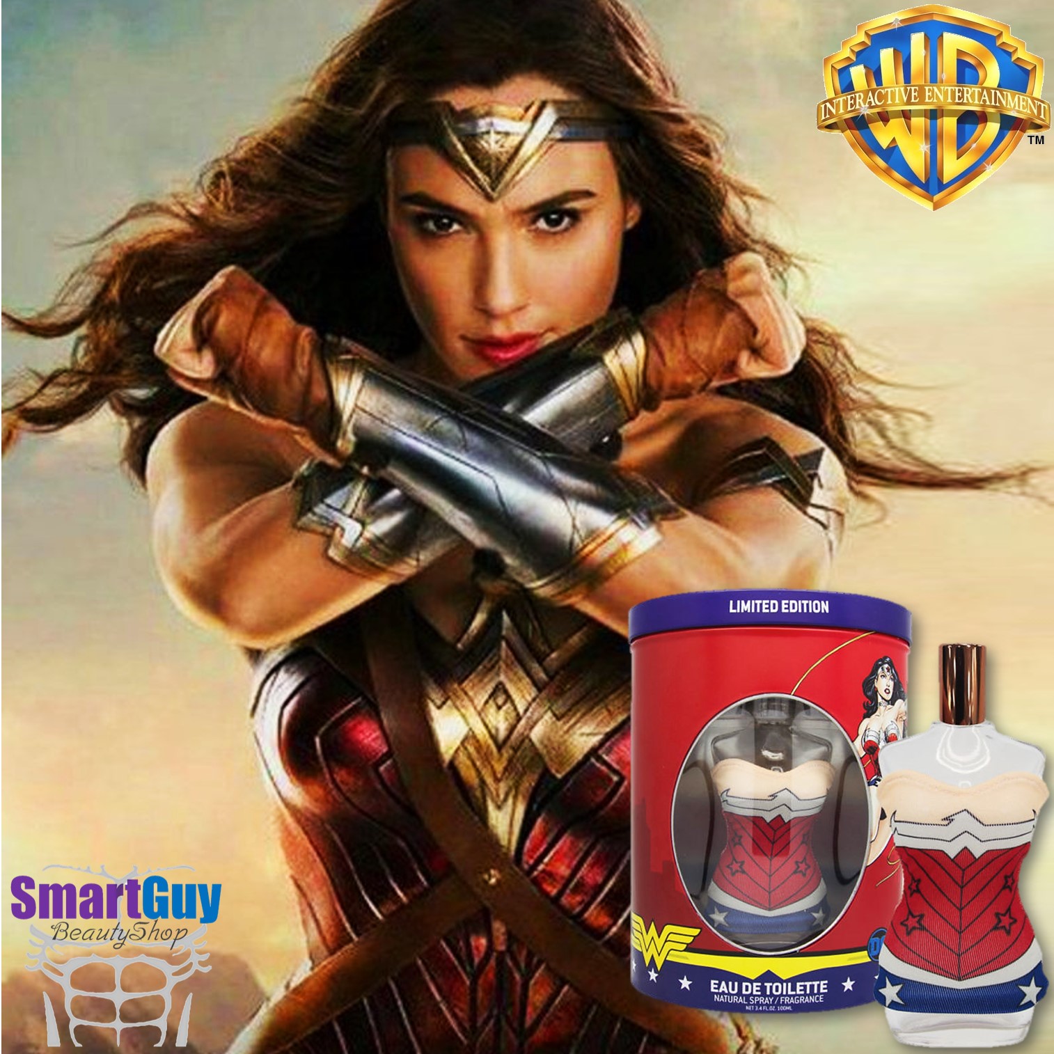 Warner Bros Limited Edition Wonder Woman Eau De Toilette Spray 100ml. น้ำหอมลิขสิทธิ์แท้จากวอร์เนอร์บราเธอร์กลิ่นหอมสุดเซ็กซี่สำหรับสาวที่มาพร้อมความมั่นใจผสานความเซ็กซี่ร้อนแรงในแบบฮีโร่สาวสวย สินค้านำเข้าของแท้ 100%
