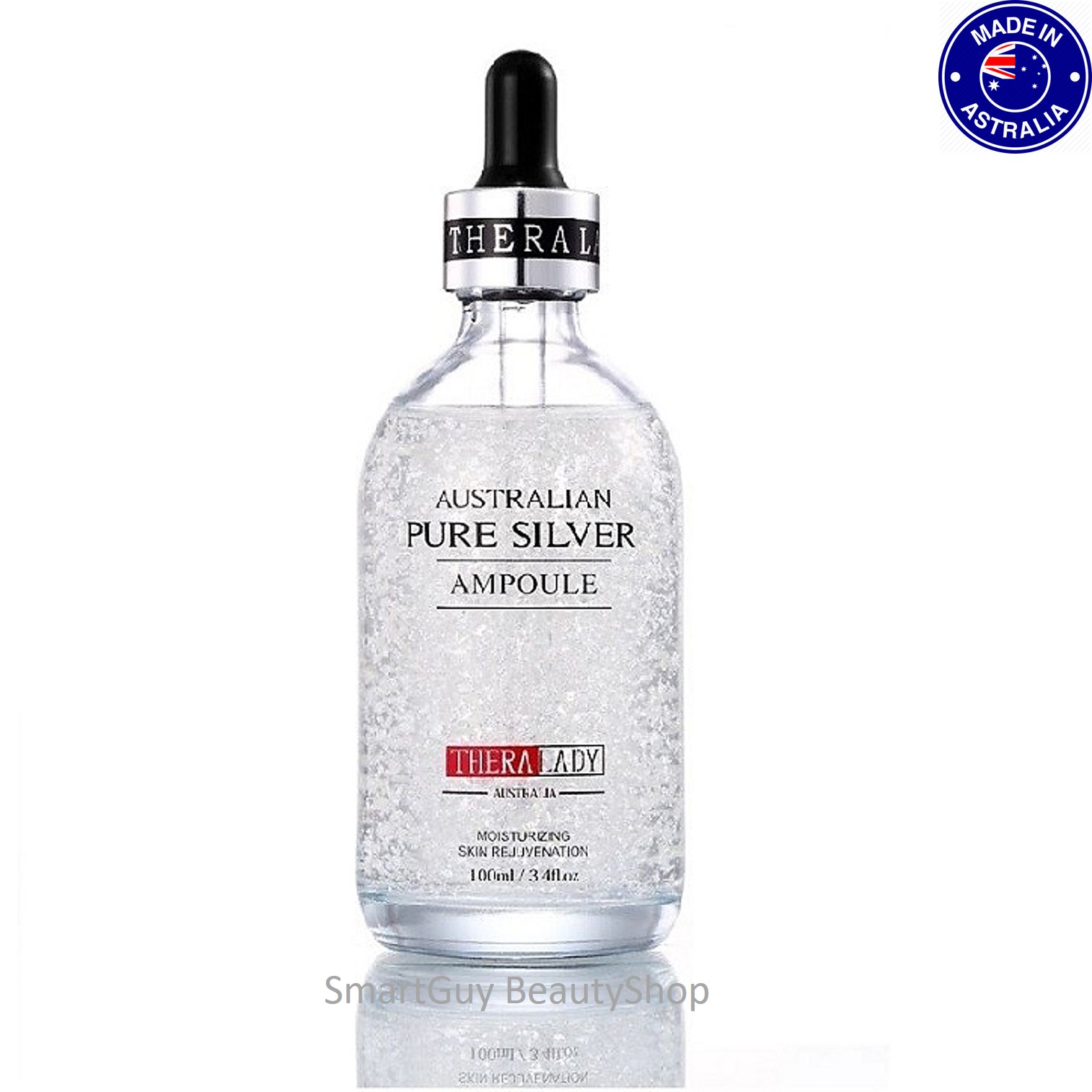 Thera Lady Pure Silver Ampoule Moisturizing Skin Rejuvenation 100ml เซรั่มเงินบริสุทธิ์บำรุงผิวหน้าแบบถึงขีดสุดของแท้จากออสเตรเลีย
