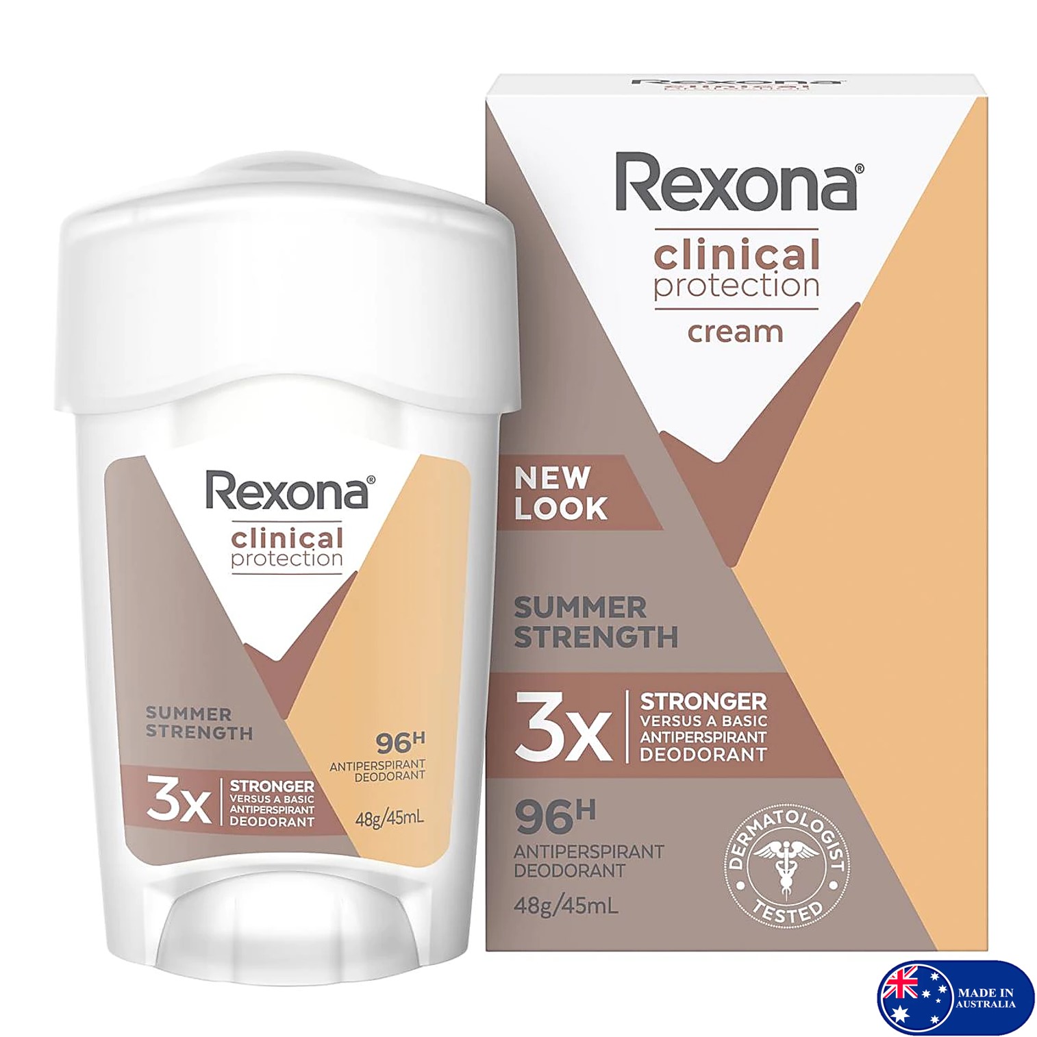 Rexona Women Clinical Antiperspirant Deodorant Summer Strength 45ml ผลิตภัณฑ์ระงับกลิ่นใต้วงแขนแบบแท่งสติ๊กสูตรพิเศษสำหรับผู้หญิงสินค้านำเข้าจากออสเตรเลียพร้อมส่ง