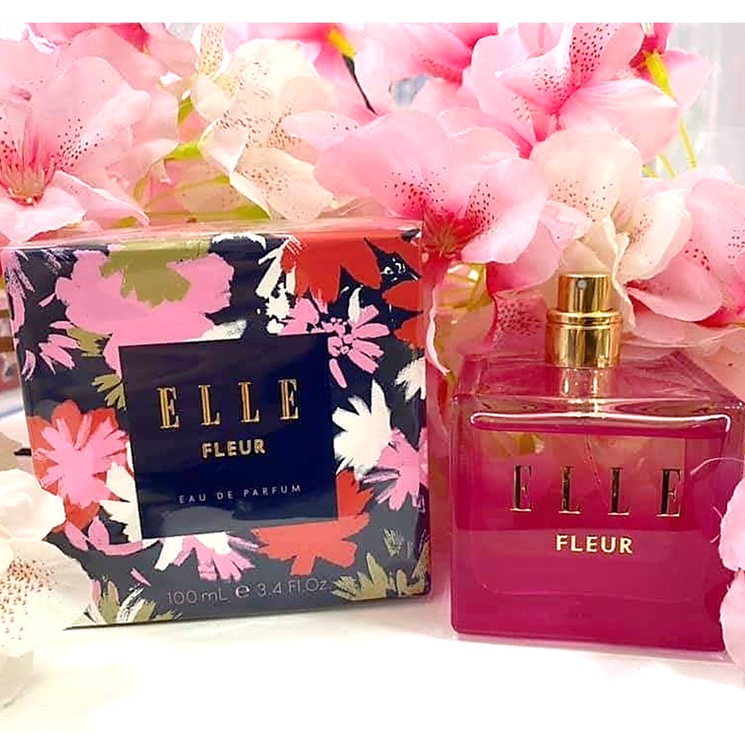 ELLE Fleur Eau De Parfum 100ml น้ำหอมกลิ่นหอมหวานหรูหราสุดพิเศษสำหรับผู้หญิงสินค้านำเข้าจากต่างประเทศรับประกันของแท้พร้อมส่ง