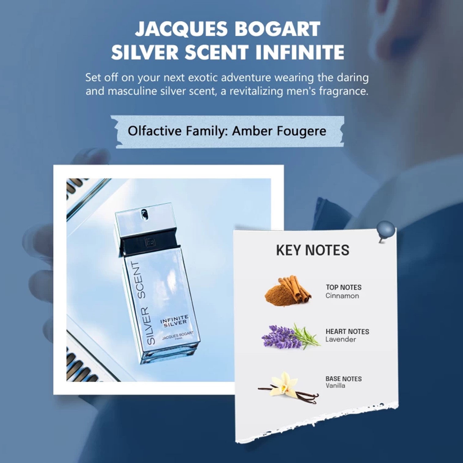 Jacques Bogart Silver Scent Infinite Silver Eau de Toilette 100ml น้ำหอมผู้ชายกลิ่นสดชื่นรุ่นพิเศษลิขสิทธิ์แท้นำเข้าจากออสเตรเลียของแท้พร้อมส่ง