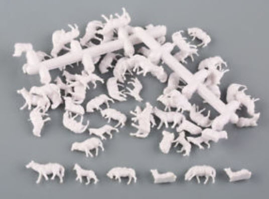 ชุดรวม (Farm animals) ม้า แกะ สุนัขเลี้ยงแกะ (สเกล 1:150) / 25 ตัว