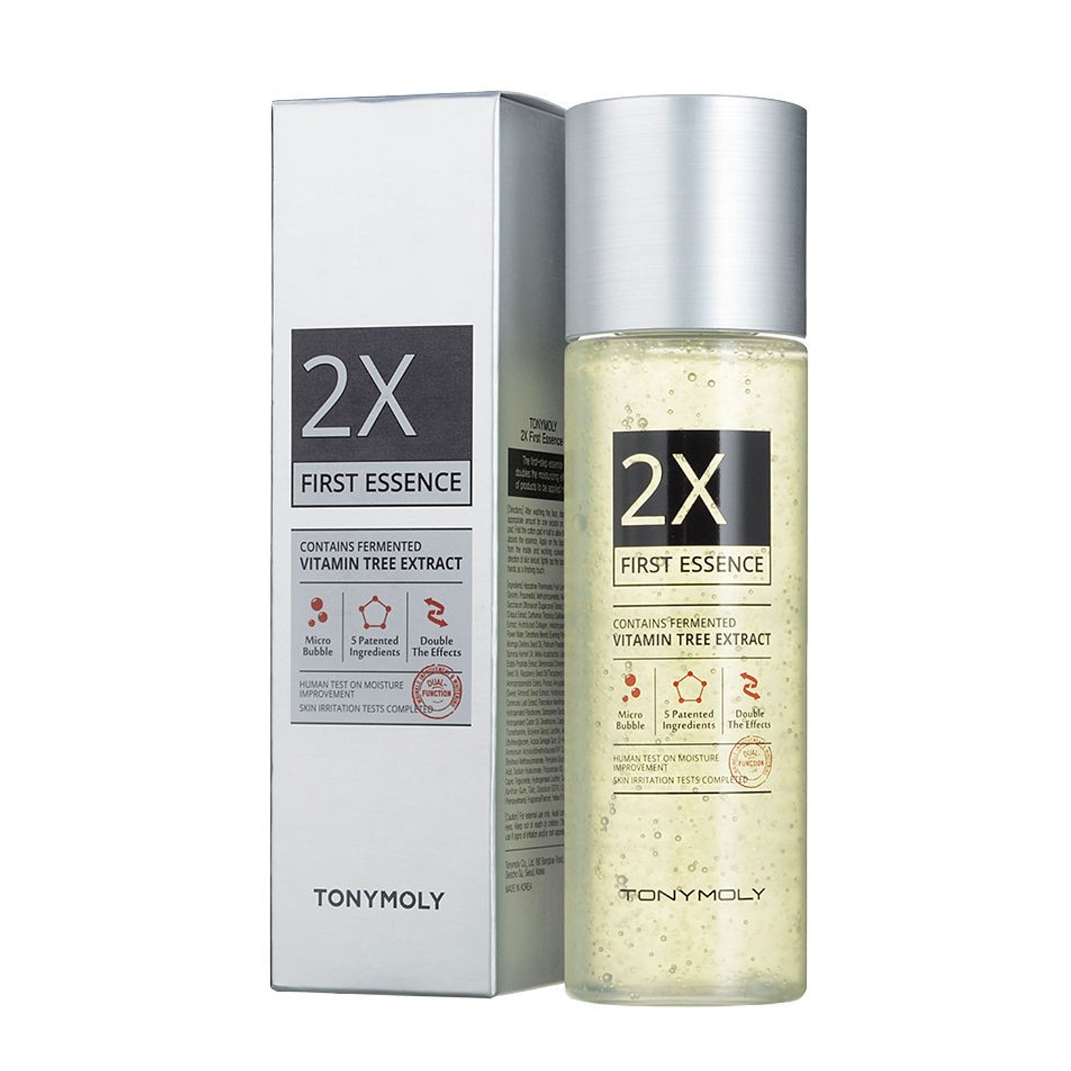 TonyMoly 2X First Essence 120ml ผลิตภัณฑ์เอสเซ้นต์ดูแลผิวหน้าสูตรพิเศษจากเกาหลีของแท้