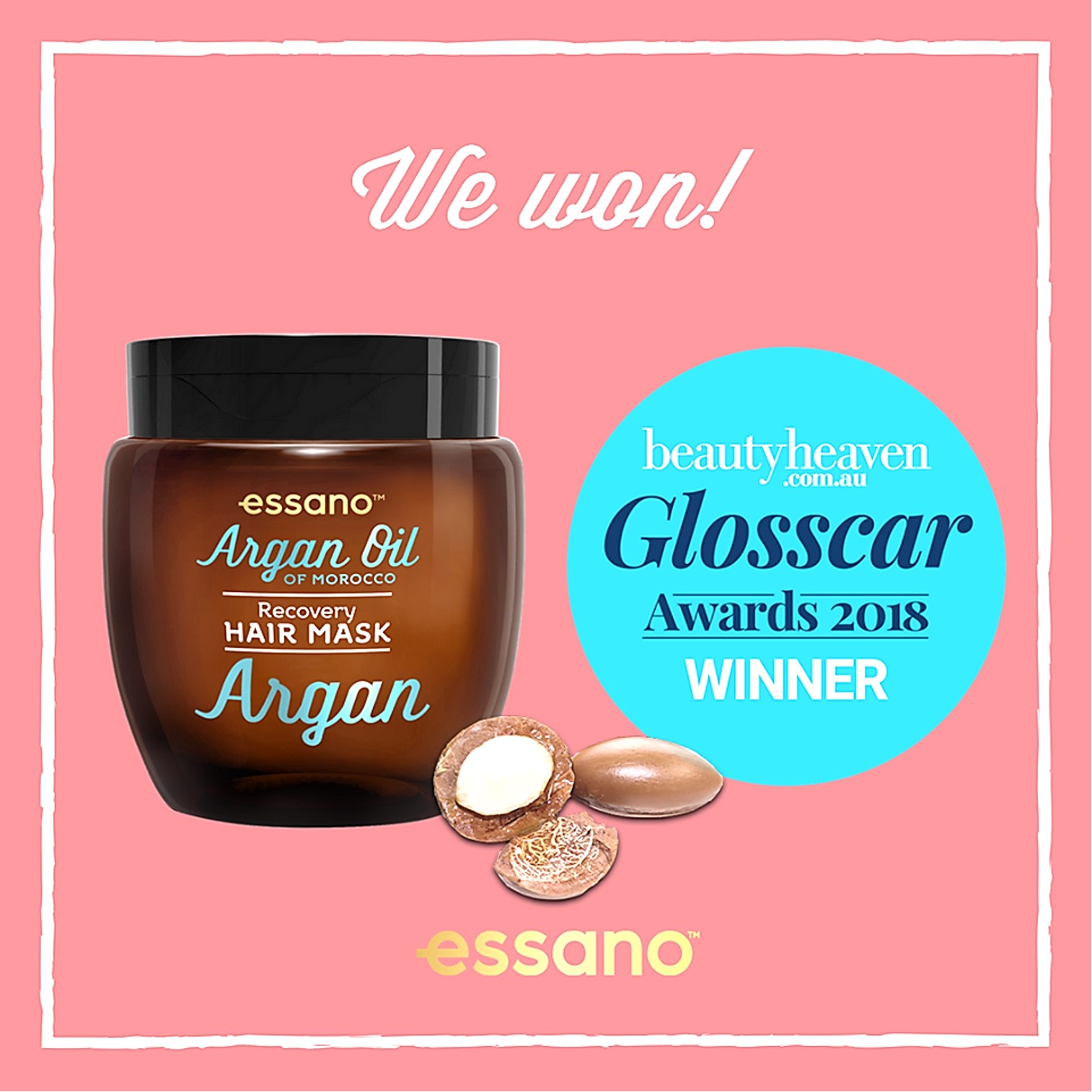 ESSANO Argan Oil Of Morocco Recovery Hair Mask 200ml. ผลิตภัณฑ์มาส์คบำรุงฟื้นฟูสภาพเส้นผมและหนังศีรษะสูตรพรีเมี่ยมของแท้จากนิวซีแลนด์