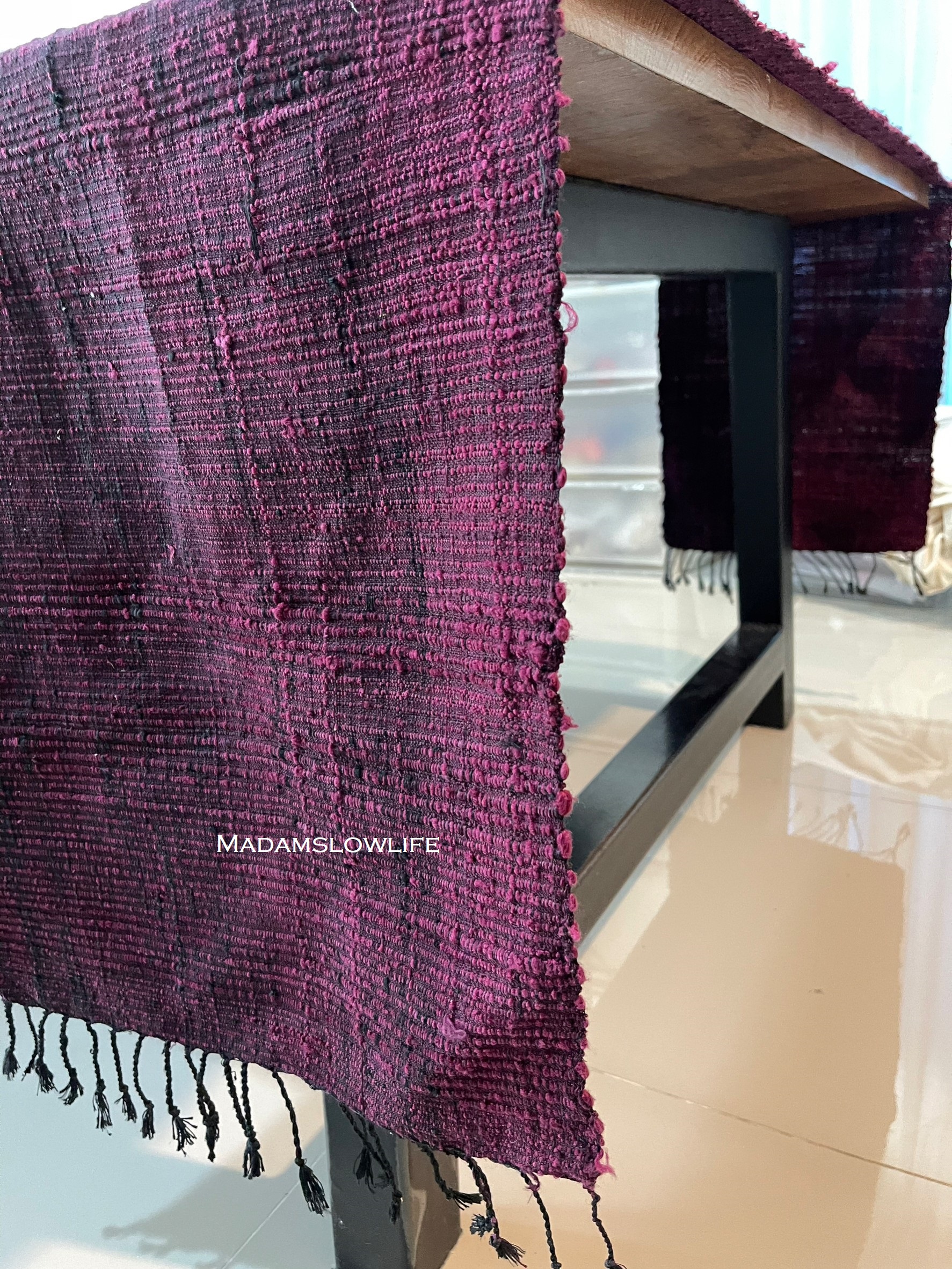 ผ้าไหมอีรี่/RUNNER ขนาด กว้าง42cm*ยาว229cm Hand made