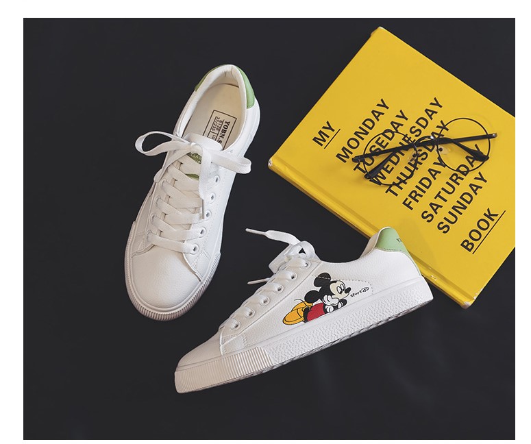 รองเท้าผ้าใบสไตล์เกาหลี ลาย Mickey Mouse