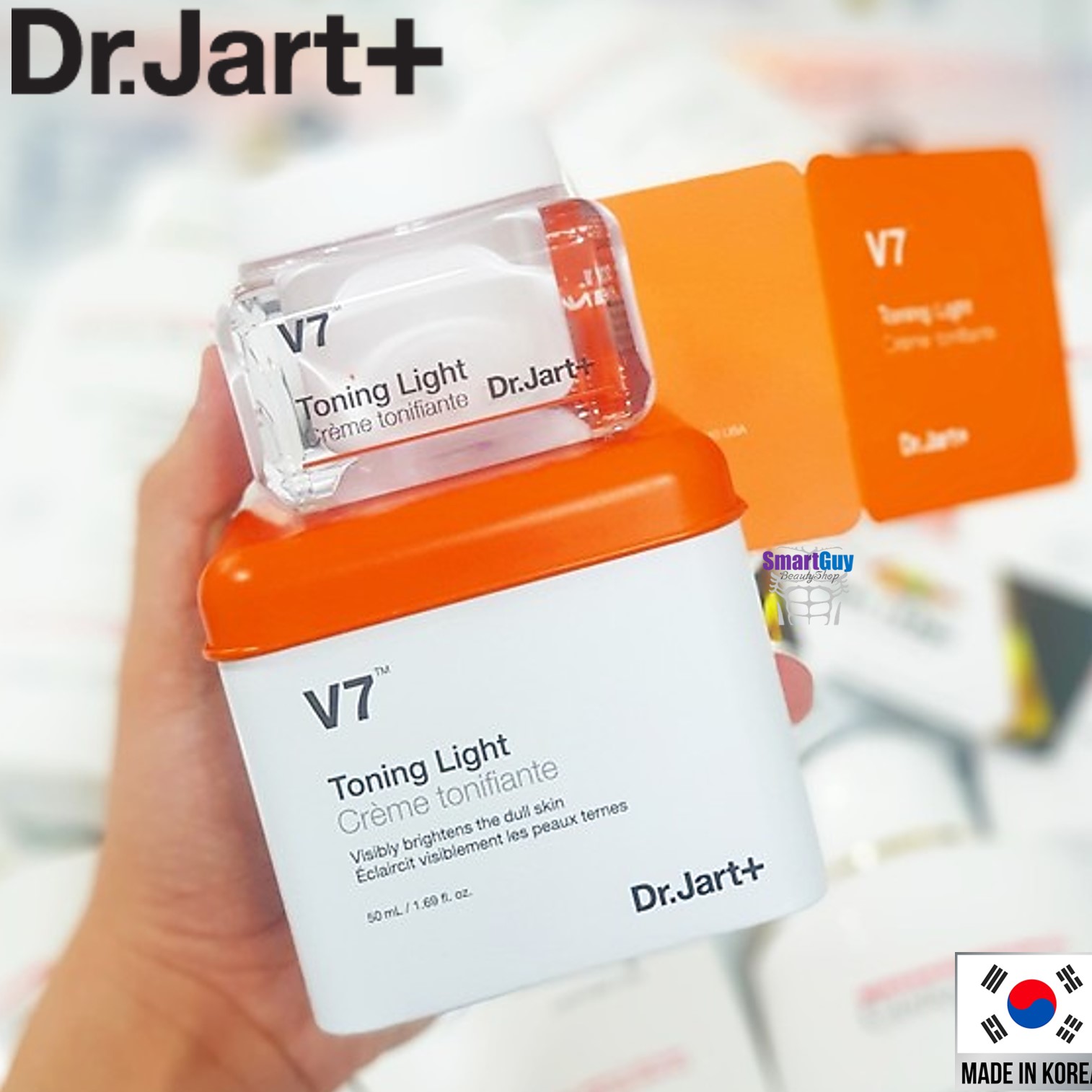 ครีมบำรุงและปรับสภาพผิวหน้าขาวใสสูตรเข้มข้นของแท้จากเกาหลีสุดพรีเมี่ยม Dr.Jart+ V7 Toning Light Cream Tonifiante 50ml.