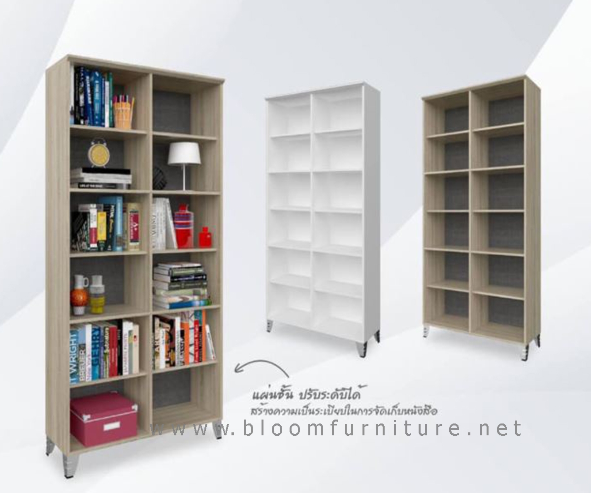 ชั้นโชว์ ตู้หนังสือ ขนาด 90x34x190 ซม.