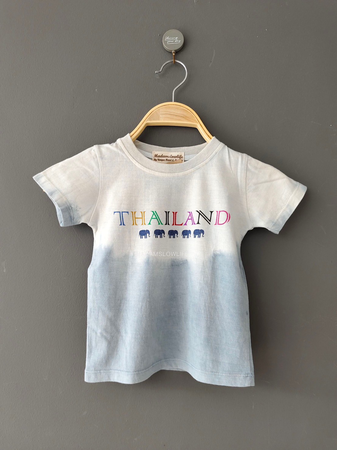 เสื้อยืดเด็กพิมพ์ลายช้างThailland ดีไซน์จากทางร้าน Size: 80 90 100 110 120 130 140 150