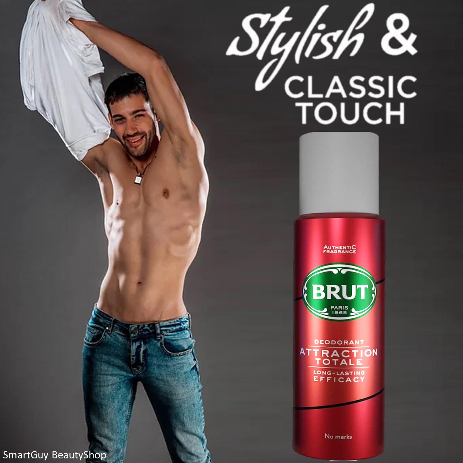 Brut Attraction Totale Deodorant Body Spray for Men 200ml สเปรย์ระงับกลิ่นกายกลิ่นใหม่สุดพิเศษสินค้านำเข้าจากต่างประเทศของแท้พร้อมส่ง