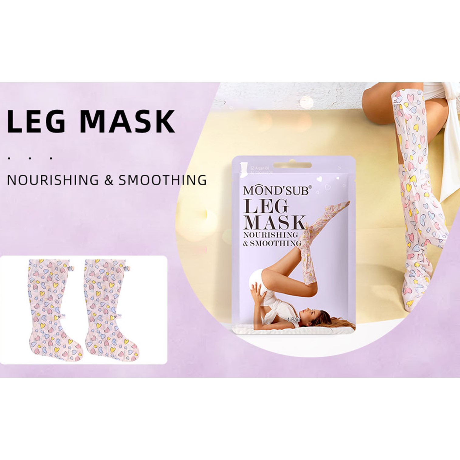 Mond’Sub Leg Mask Brighten&Moisturizing 3Pack ผลิตภัณฑ์มาส์คบำรุงผิวเนียนนุ่มกระจ่างใสสำหรับขาและเท้าสูตรพิเศษจากต่างประเทศของแท้พร้อมส่ง