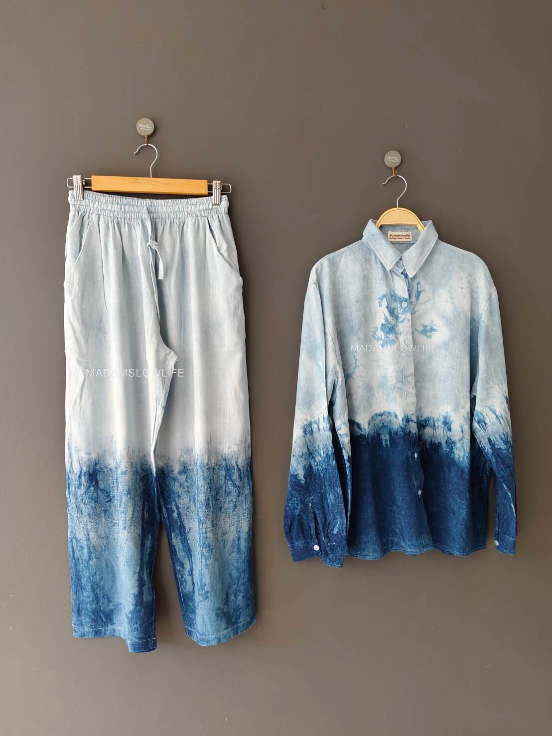 ชุดเซต เสื้อเชิ๊ตแขนยาว + กางเกง