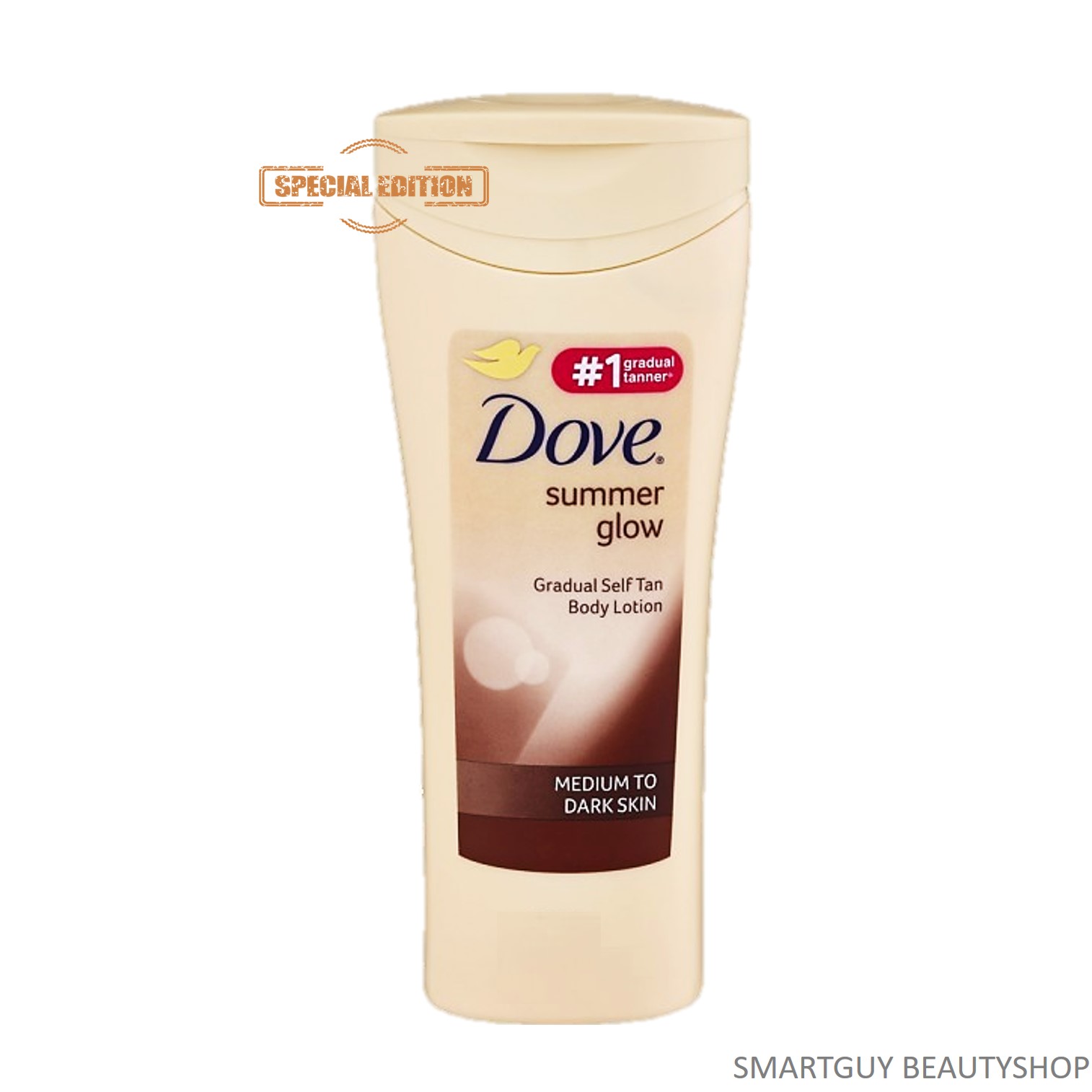 Dove Summer Glow Gradual Self Tan Body Lotion Medium To Dark Skin 400ml โลชั่นผิวสีแทนเข้มสินค้านำเข้าจากต่างประเทศ