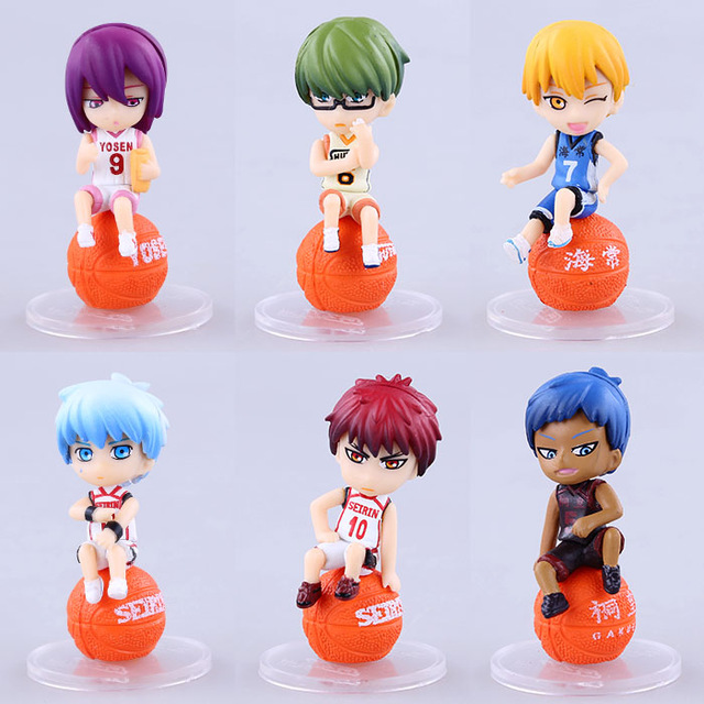 โมเดลKuroko No Basuke 6 ตัว นั่งลูกบาส มีกล่อง