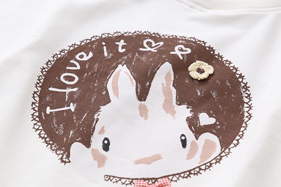 เสื้อแขนยาวสไตล์แคชชวล ลาย RABBIT กระต่ายน้อย