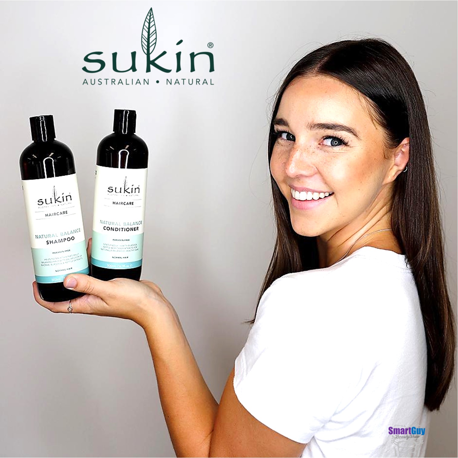 SUKIN AUSTRALIAN NATURAL Haircare Hydrating Shampoo & Conditioner 500ml.X2 ชุดผลิตภัณฑ์ดูแลเส้นผมและหนังศีรษะสูตรพิเศษจากออสเตรเลีย