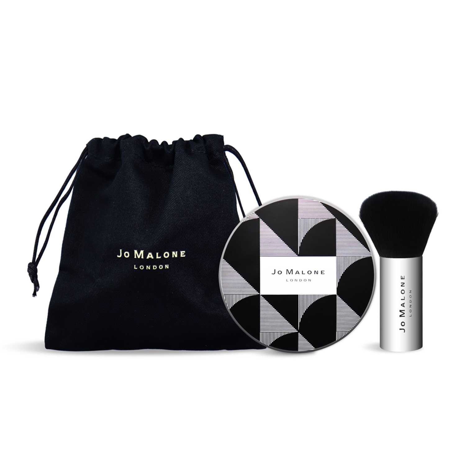 Jo Malone English Pear & Freesia Scented Body Powder Mirror+Kabuki Brush Set แป้งฝุ่นน้ำหอมเนื้อเนียนละเอียดบางเบาสำหรับผิวกายจากต่างประเทศ