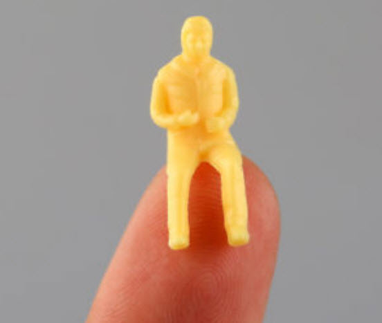 คน สเกล 1:75 ท่านั่ง สีพื้น(สีส้ม) คละ / 50 คน