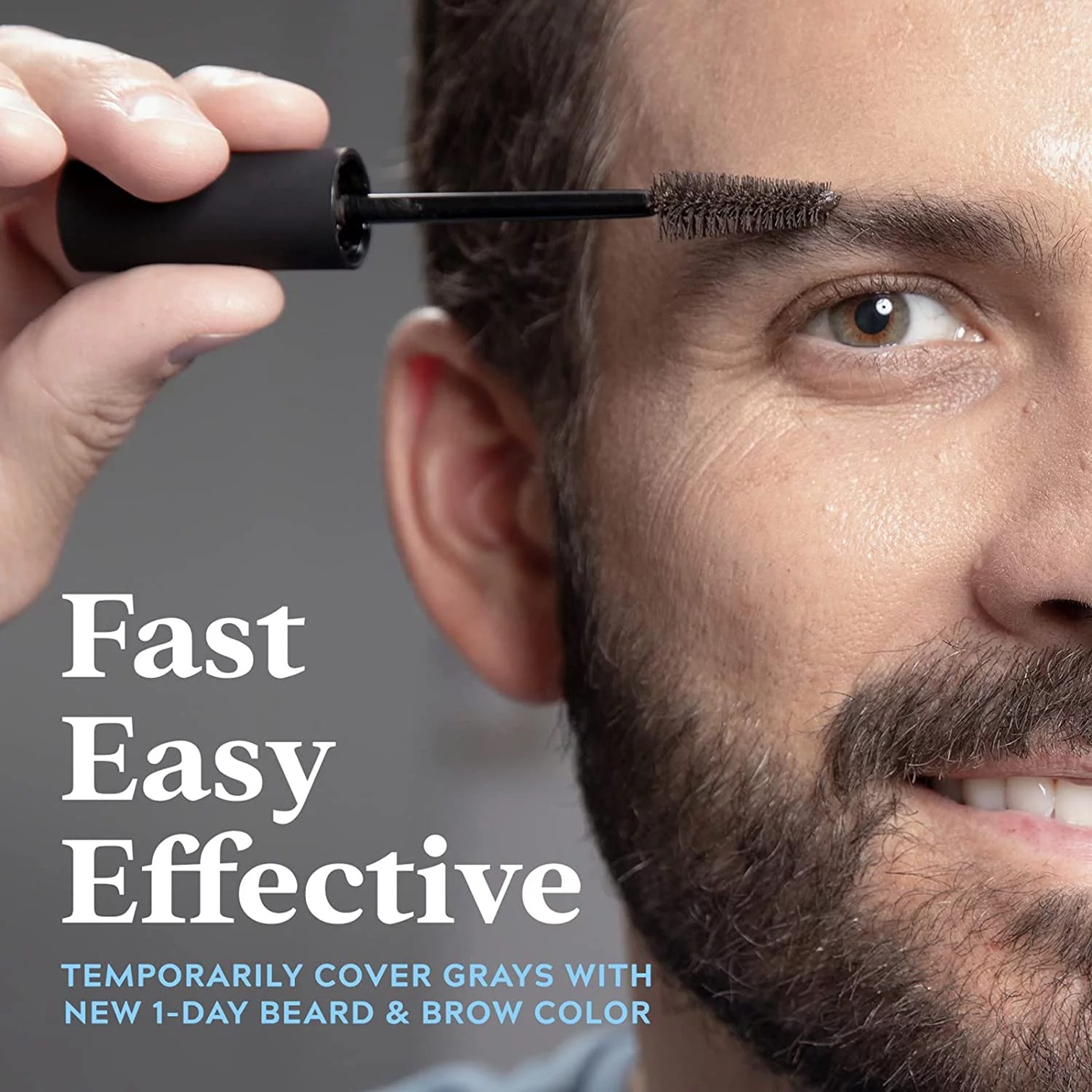 Just For Men 1-Day Beard&Brow Color Brush In Dark Brown ผลิตภัณฑ์เปลี่ยนสีหนวดเคราในรูปแบบแปรงปัดใช้งานง่ายขึ้นสินค้านำเข้าจากออสเตรเลียพร้อมส่ง