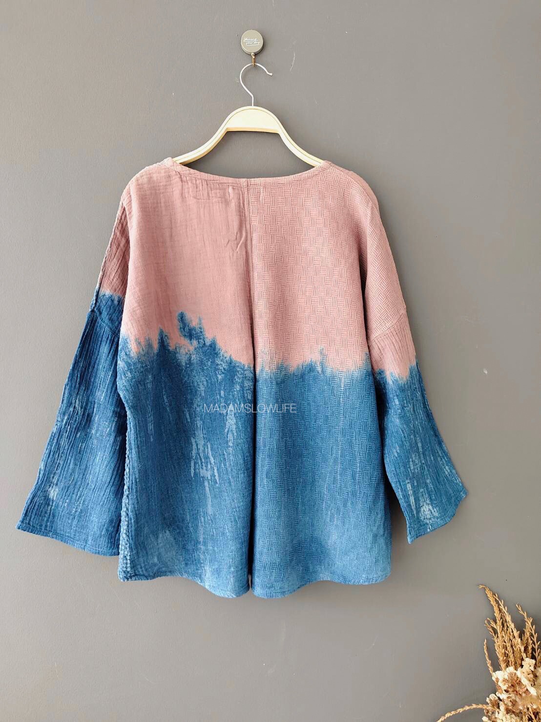 เสื้อแขนยาว มัดย้อมทูโทน Size: F