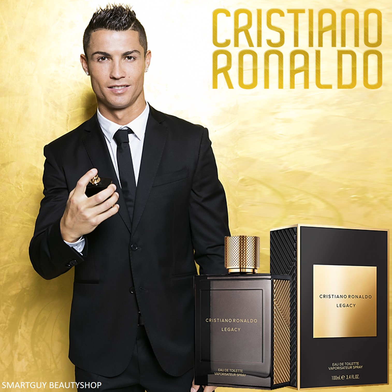CRISTIANO RONALDO LEGACY Eau De Toilette 100ml น้ำหอมลิขสิทธิ์แท้จากคริสเตียโน่ โรนัลโด้กลิ่นหอมหรูหราเซ็กซี่น่าค้นหารับประกันของแท้