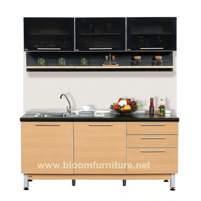 ชุดตู้ซิ้งค์ พร้อมตู้ลอยติดผนังเก็บของ รุ่น Modular KiT ขนาด 180 ซม.