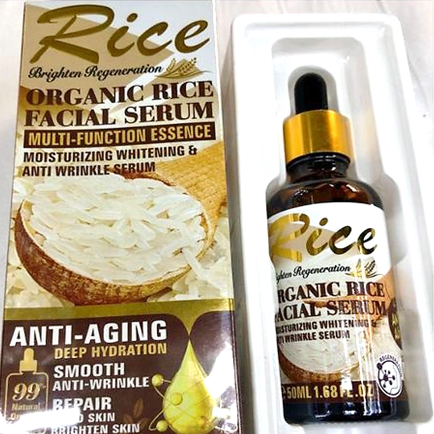 Wokali Organic Rice Facial Serum 50ml ผลิตภัณฑ์เซรั่มบำรุงผิวหน้าสูตรพิเศษจากสารสกัดธรรมชาติสินค้านำเข้าจากต่างประเทศของแท้พร้อมส่ง