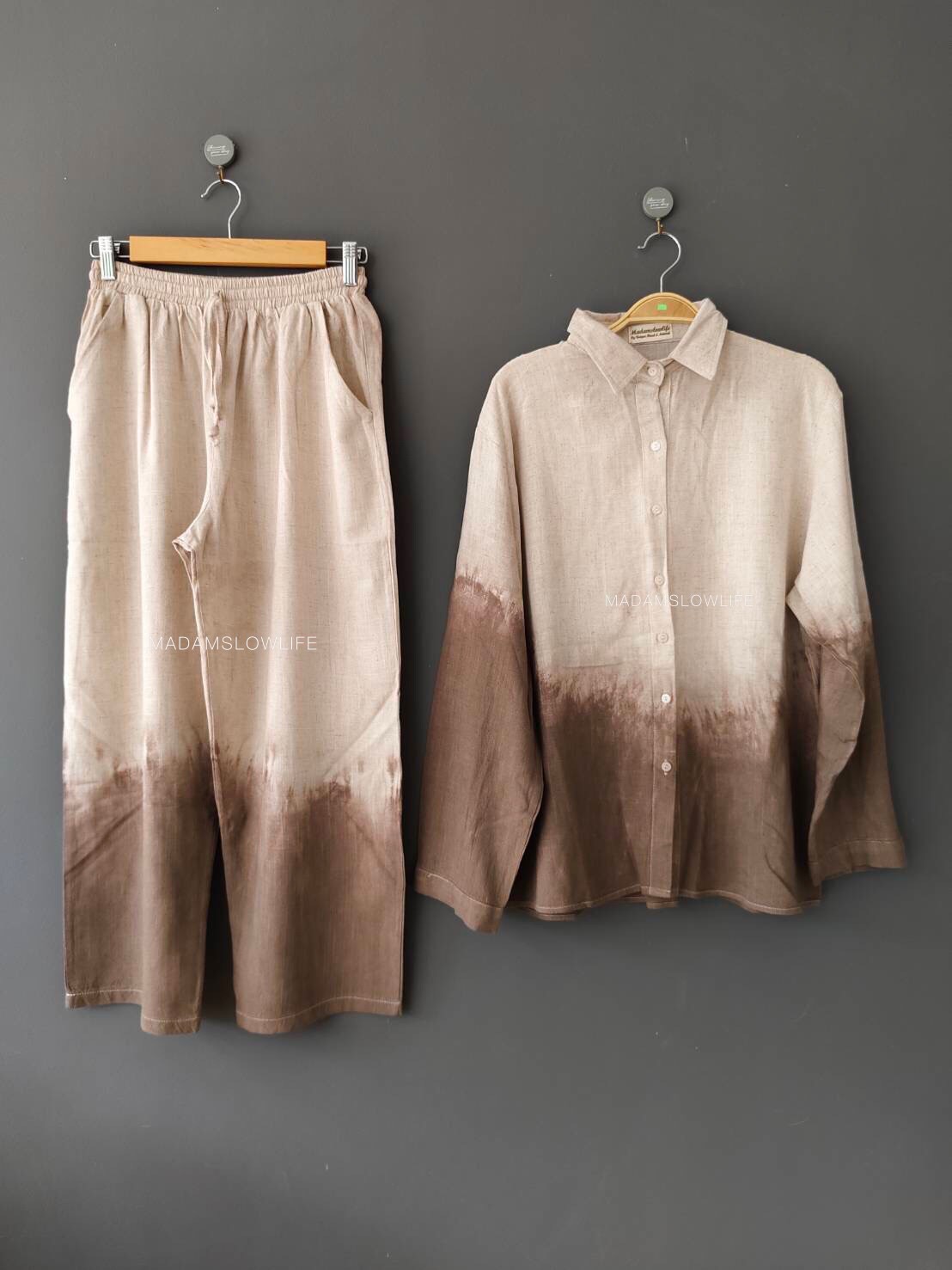 ชุดเซต เสื้อเชิ๊ตแขนยาว + กางเกง