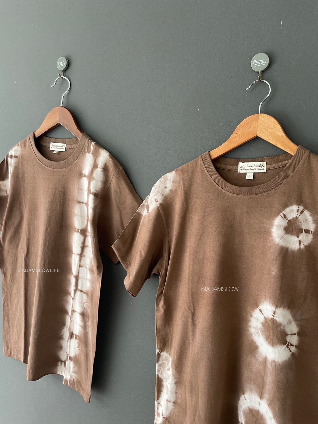 เสื้อยืดย้อมน้ำตาล Size: XS S M L XL 2XL 3XL