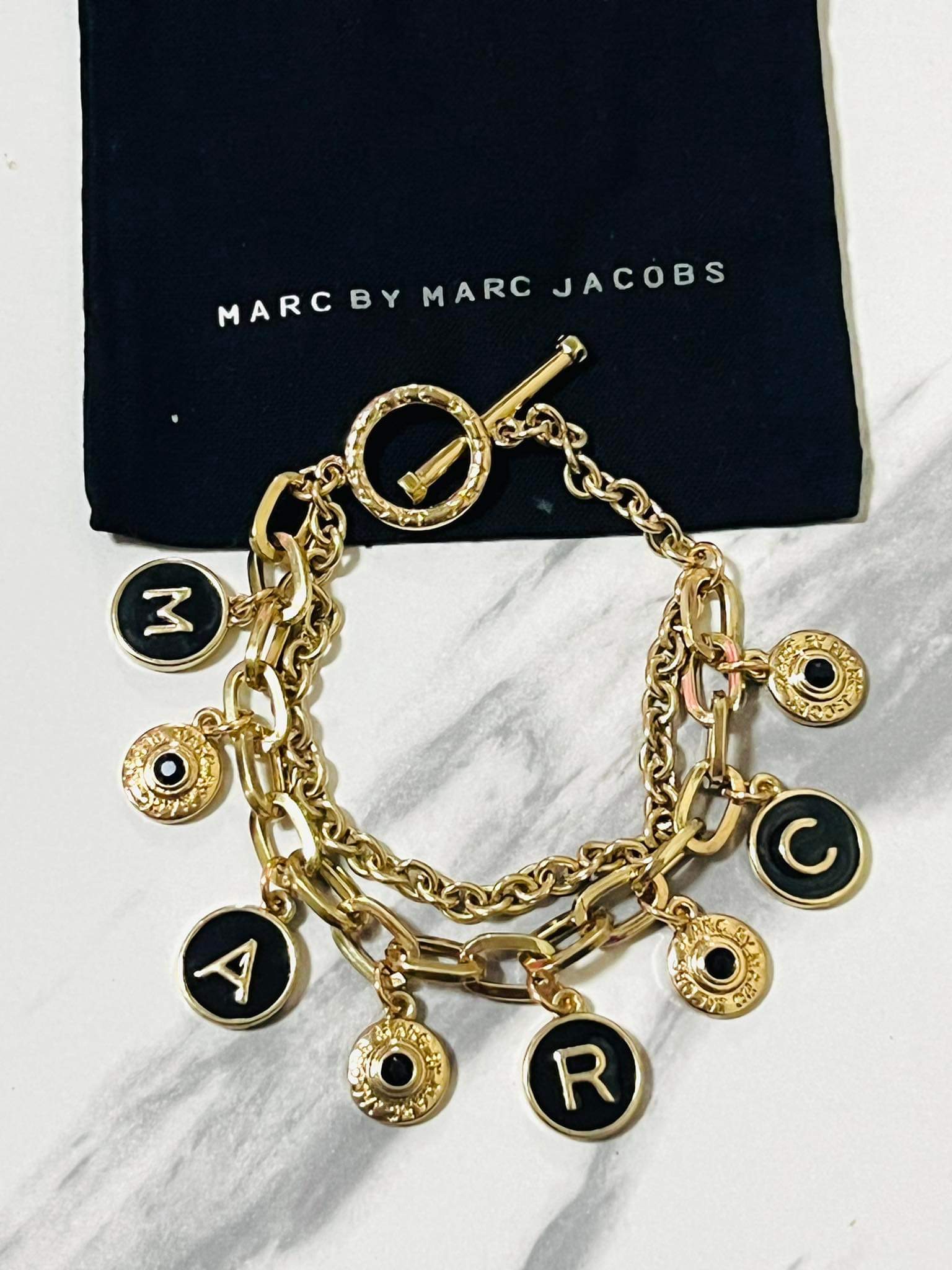 Marc Jacobs Classic Charm Bracelet - Black Gold