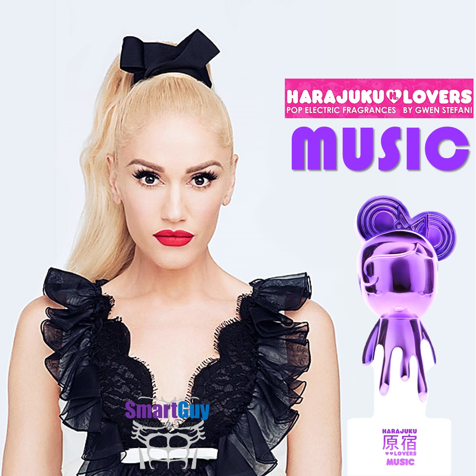HARAJUKU LOVERS BY GWEN STEFANI POP ELECTRIC Music Eau De Parfum Spray Vaporisateur 50ml. น้ำหอมลิขสิทธิ์แท้จากนักร้องสาวเกว็น สเตฟานี่กลิ่นหอมหวานผสานความเย็นสุดคูล สำหรับสาวที่มาพร้อมความสนุกสนานมั่นใจแอบเซ็กซี่เบาๆ สินค้านำเข้าของแท้ 100%