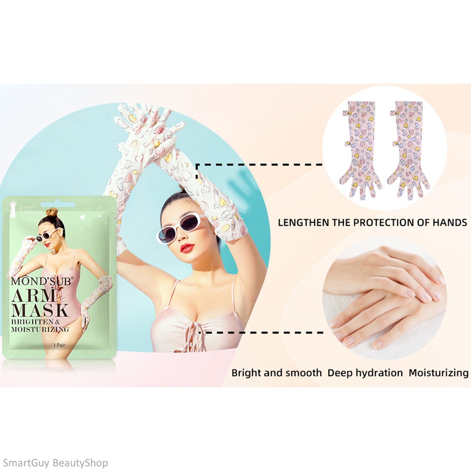 Mond’Sub Arm Mask Brighten&Moisturizing 3Pack ผลิตภัณฑ์มาส์คบำรุงผิวเนียนนุ่มกระจ่างใสสำหรับแขนและมือสูตรพิเศษจากต่างประเทศของแท้พร้อมส่ง