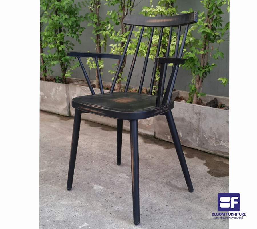 เก้าอี้อลูมิเนียม เก้าอี้สำหรับ Outdoor สีขาว ดำ ฟ้า (Antique Color)