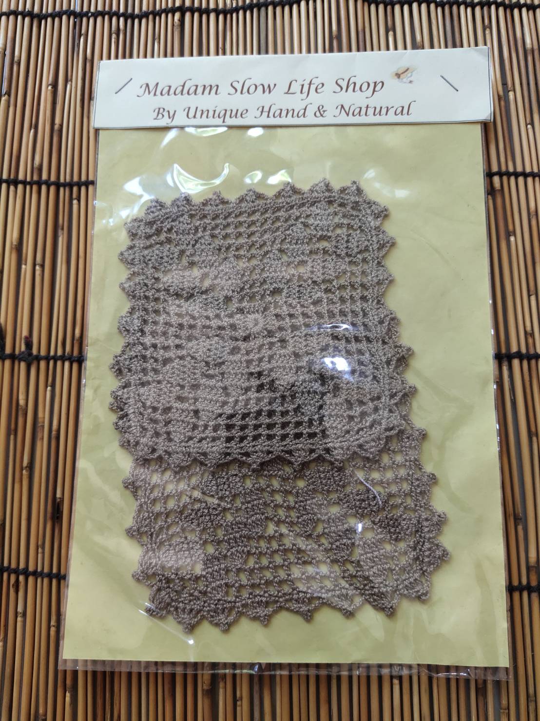 ที่รองแก้ว รองแจกัน ประดับโครเชต์ Crochet S7B