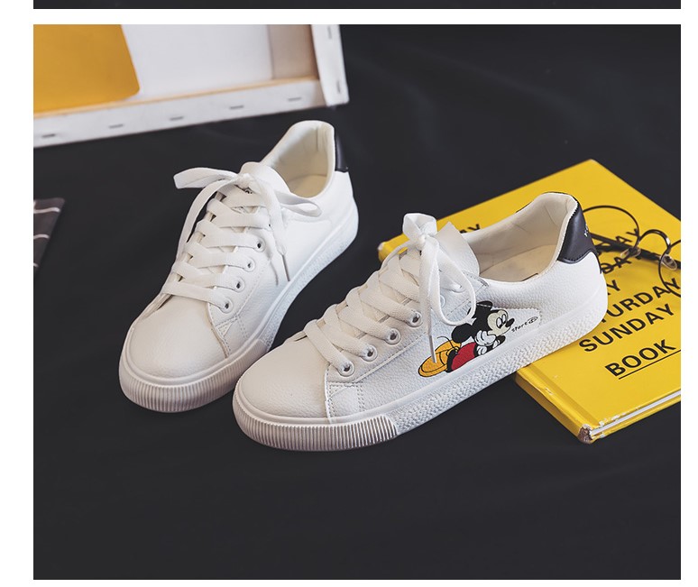 รองเท้าผ้าใบสไตล์เกาหลี ลาย Mickey Mouse