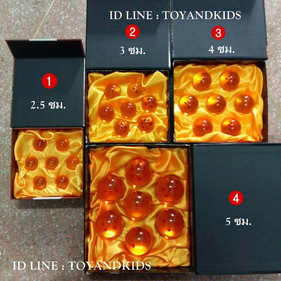 ลูกแก้วดราก้อนบอล 7 ลูก มีกล่อง (รุ่นใหญ่ )