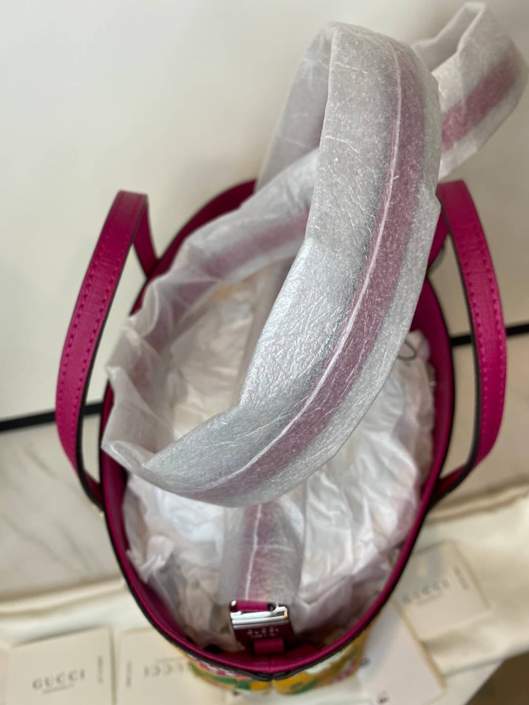 Gucci Tote Flowers & Mushroom With Strap