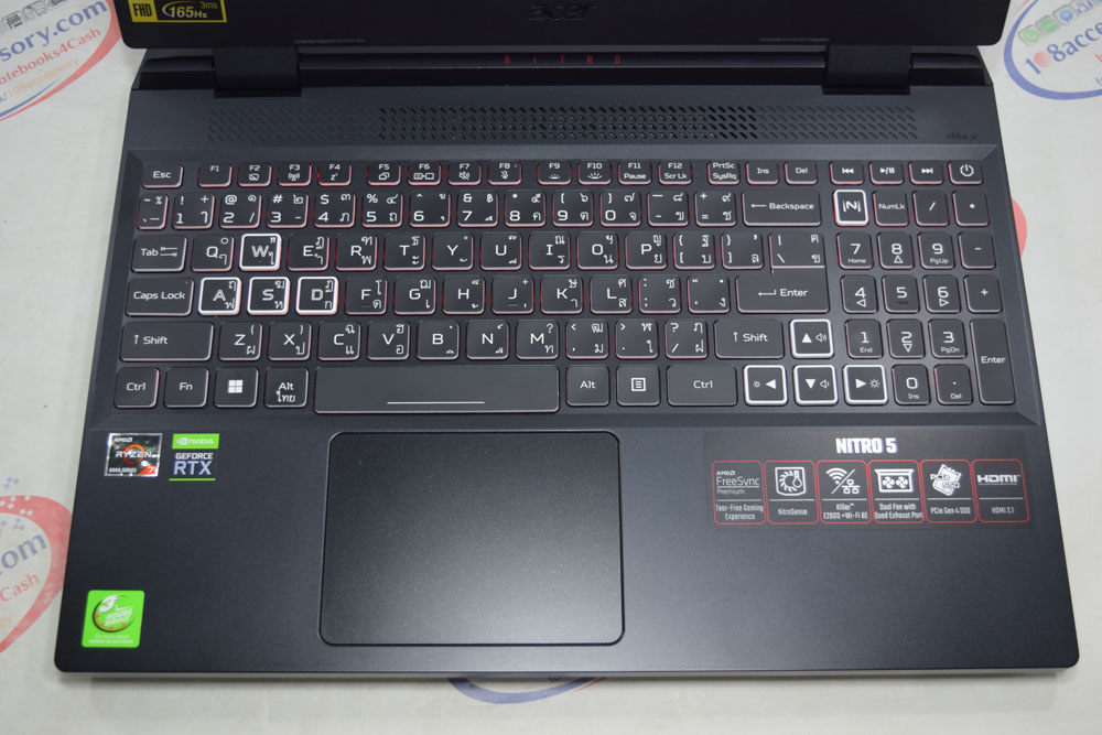 เกมมิ่ง แรงสุดใหม่สุด ! Acer Nitro 5 165Hz Ryzen 7 Gen6 RAM16 RTX 3050Ti ปกศ.เกือบปี