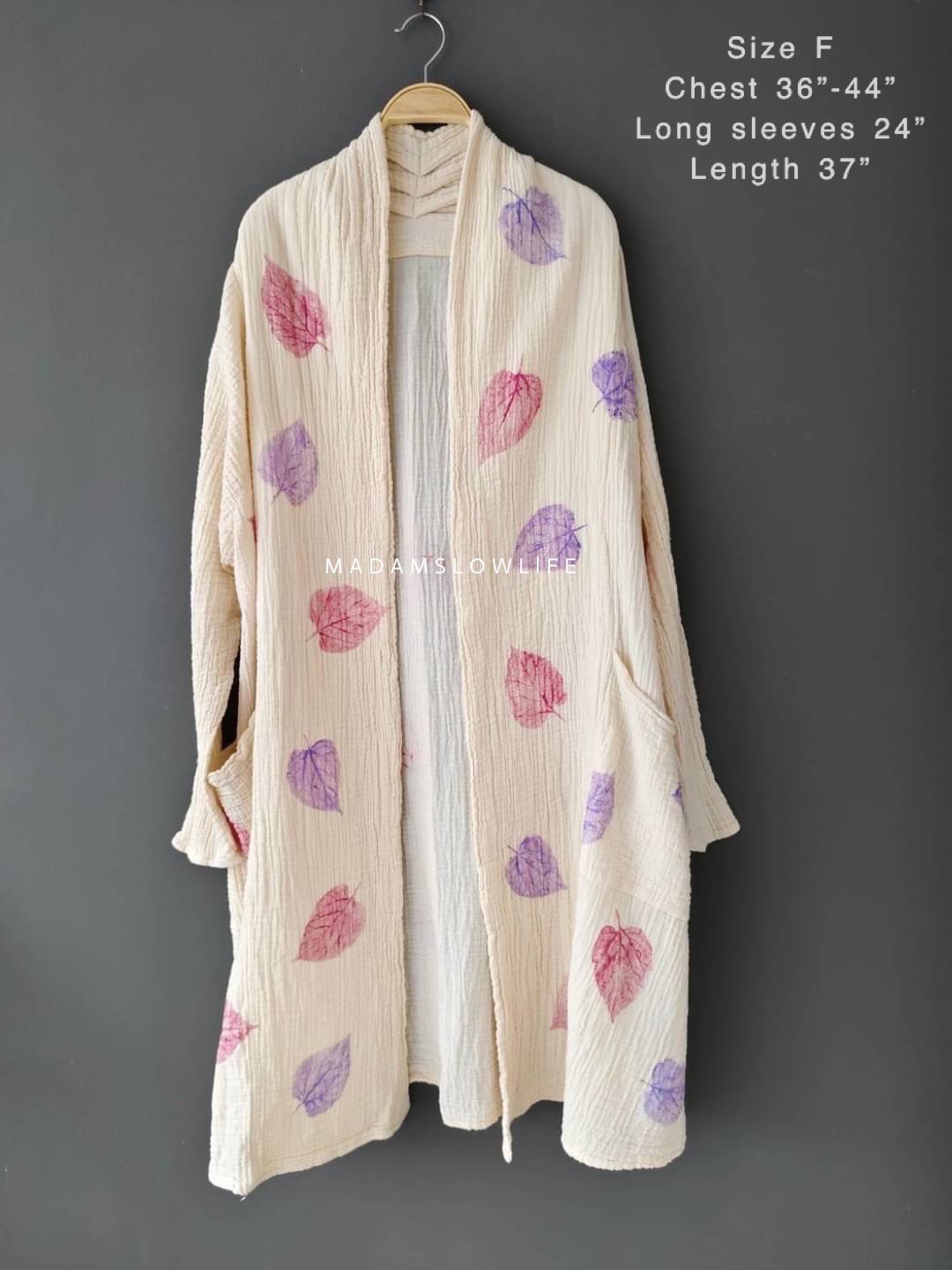 เสื้อคลุม ตัวยาว Over Coat Long เนื้อผ้าคอตตอน Cotton 100% เนื้อผ้านิ่ม Soft touch