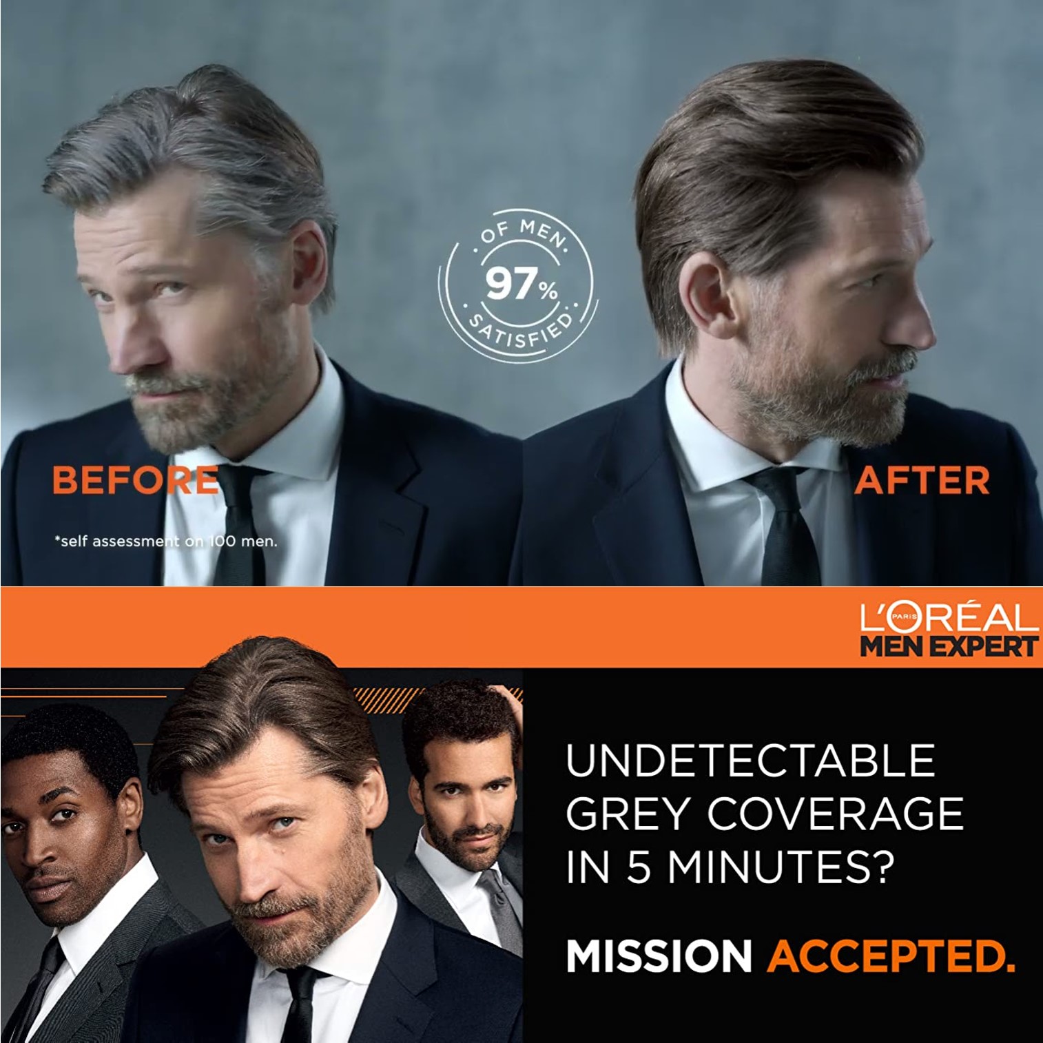 L'Oreal Paris Men Expert Semi Permanent Hair Colour 03 Dark Brown ผลิตภัณฑ์เปลี่ยนสีผมสำหรับผู้ชายสูตรพิเศษจากลอรีอัลปารีส