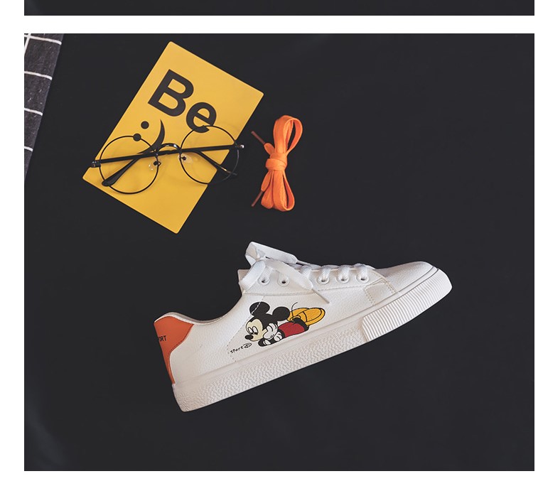 รองเท้าผ้าใบสไตล์เกาหลี ลาย Mickey Mouse