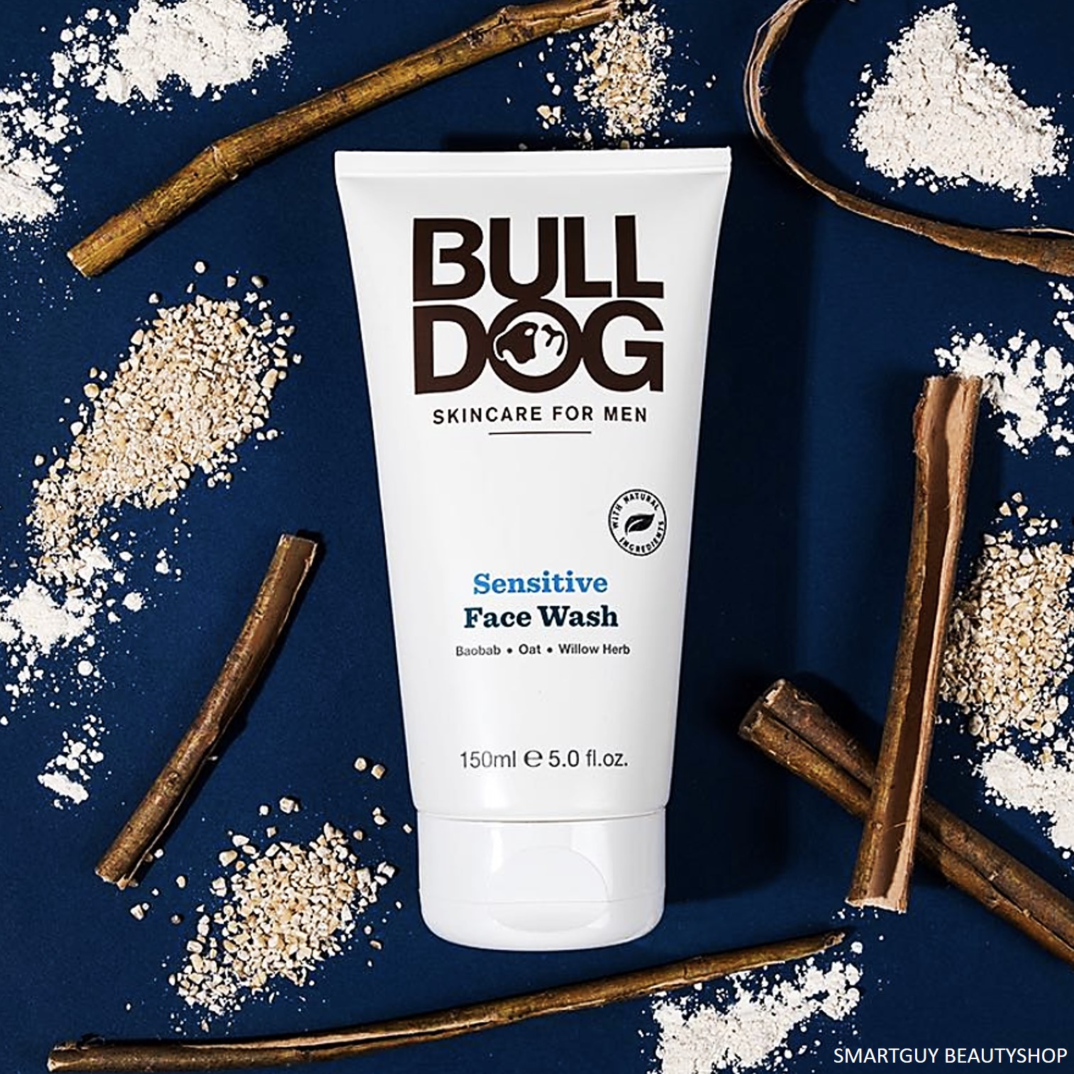 Bulldog Skincare For Men Sensitive Face Wash 150ml ผลิตภัณฑ์ทำความสะอาดผิวหน้าผู้ชายสูตรอ่อนโยนสำหรับผิวแพ้ง่ายจากต่างประเทศ
