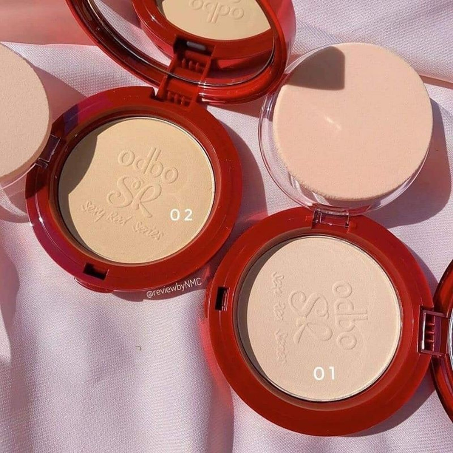 odbo SR Sexy Red Series Powder แป้งพัฟเนื้อละเอียดบางเบาเพื่อผิวหน้าเรียบเนียนโดดเด่นเปล่งประกายมากขึ้นกว่าที่เคย