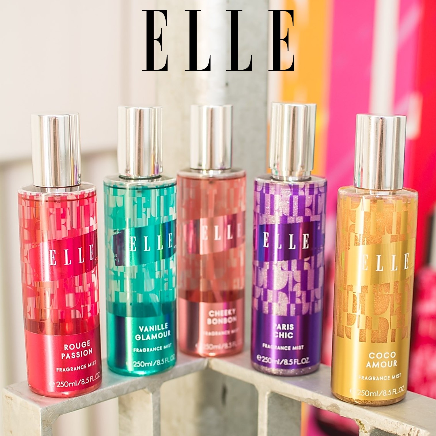 ELLE Rouge Passion Fragrance Mist Fruit 250ml สเปรย์น้ำหอมสำหรับผิวกายกลิ่นหอมสุดพิเศษลิขสิทธิ์แท้จากต่างประเทศ